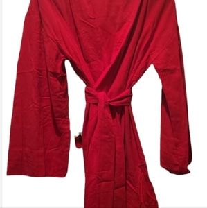 V-Neck BatWing Cotton Linen Kimono